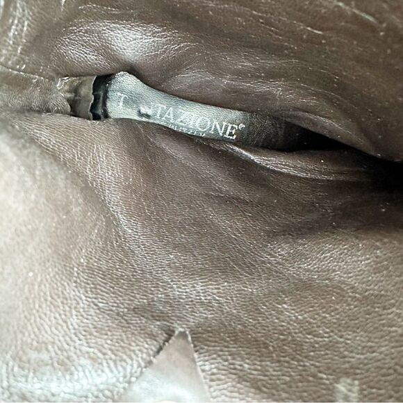 Tentazione Italian Brown Leather Cap Toe Booties Sz EUR 35.5 US 5 - Picture 9 of 14